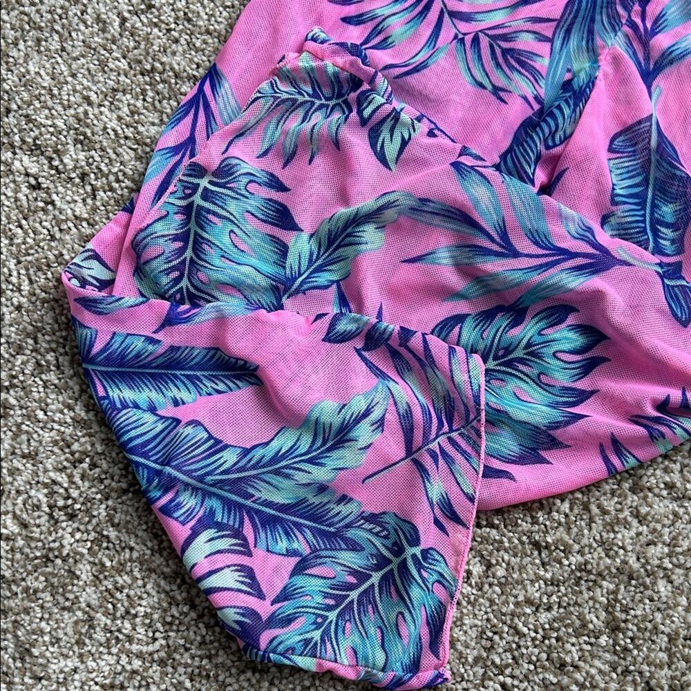 Kids Tropical Pull on Sheer Gauze Beach Pants, Size 5Y - Picture 5 of 5